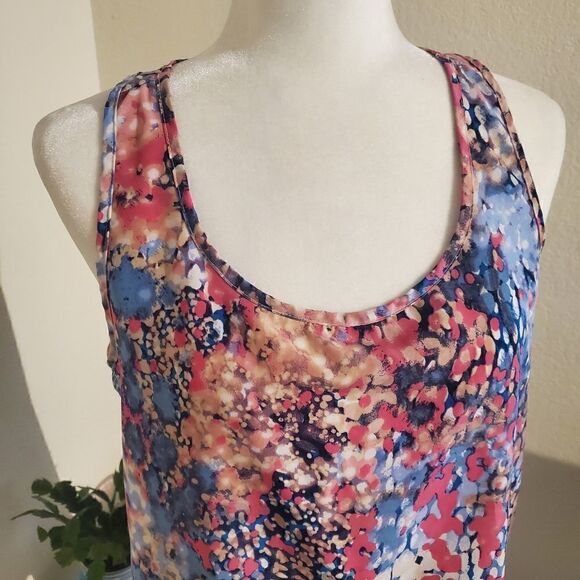 Olive & oak pink and blue print tank top M - Picture 5 of 9